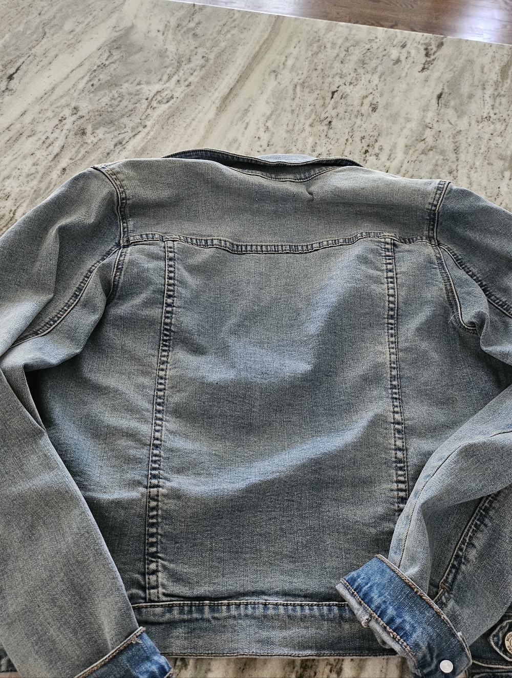 Light Wash Denim Jacket by Nicole Miller - Classic Casual Jean Jacket - Picture 3 of 3